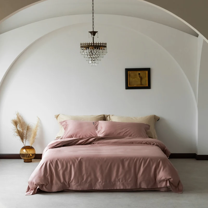 melhor High-end Folha De Cama Colcha Capa Fronha Cor Sólida Estilo Europeu E Americano Individual Colcha Cobrir Folha De Cama