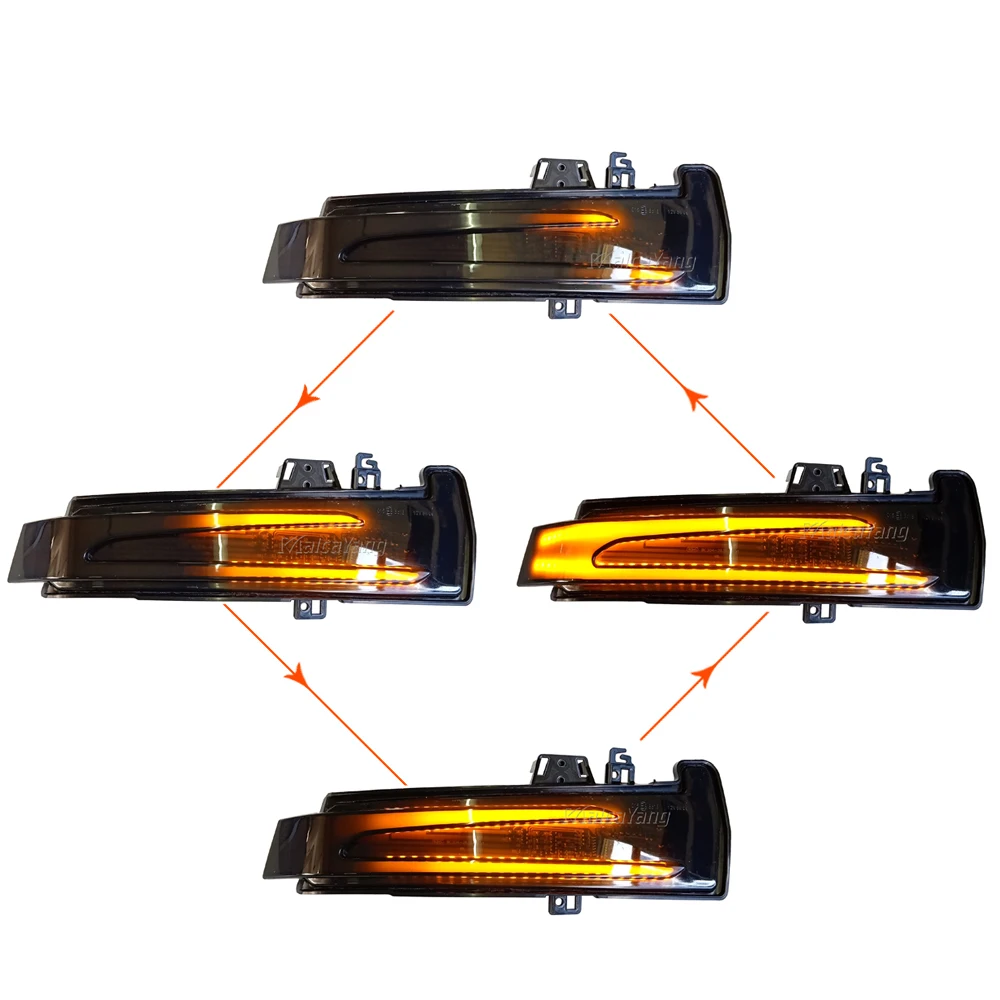 Автомобиль желтый Динамический светодиодный Зеркало заднего вида Индикатор