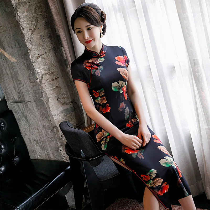 Весна-лето 2020 новое шелковое платье тутового шелкопряда с коротким рукавом в