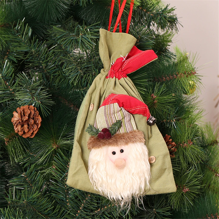 Santa Claus Санта-Клаус, Санта-Клаус, натальные конфеты, держатели для подарков, Рождественский мешок, Новогодний подарочный мешок, adornos de navidad, украшения для рождественской елки - Цвет: Santa Claus