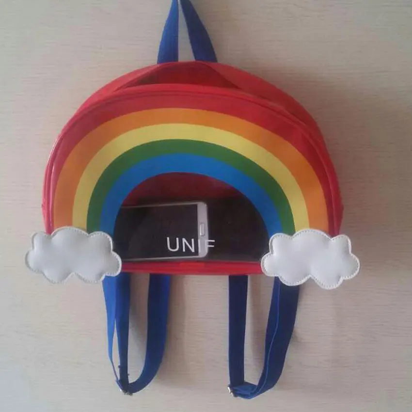 Миниатюрная сумка с радужным принтом повседневная Милая прозрачная на плечо