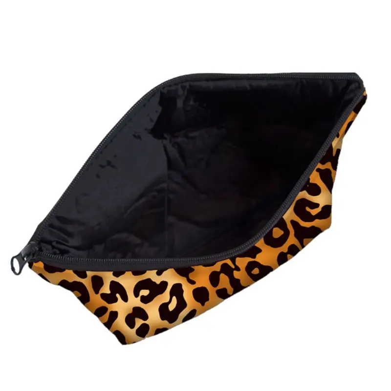 

Women Fashion Makeup Bag Travel Toiletry Pouch Waterproof Cosmetic Bag With Leopard Patterns