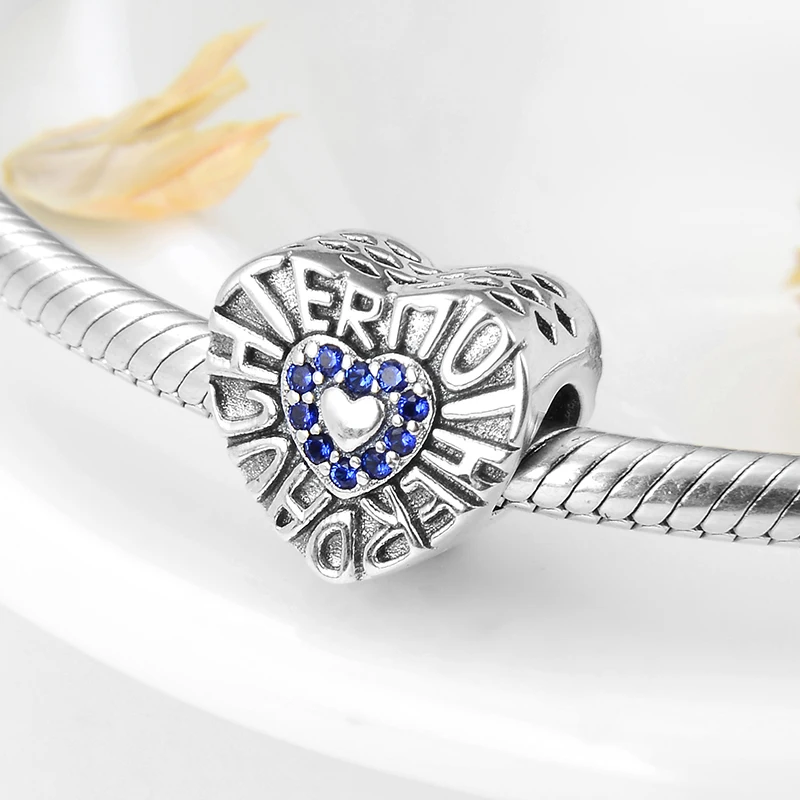 Лидер продаж бусины из серебра для семьи матери и дочери подходят оригинального