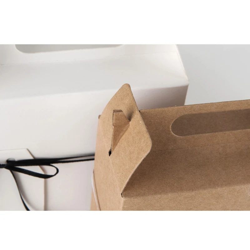 50 шт. коробка для конфет подарочные коробки с лентой крафт бумага картонные