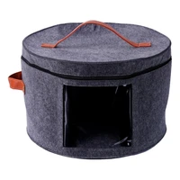 hat travel storage box pop up hat storage foldable round travel hat boxes with dustproof lid 2 colors stackable round pop up co