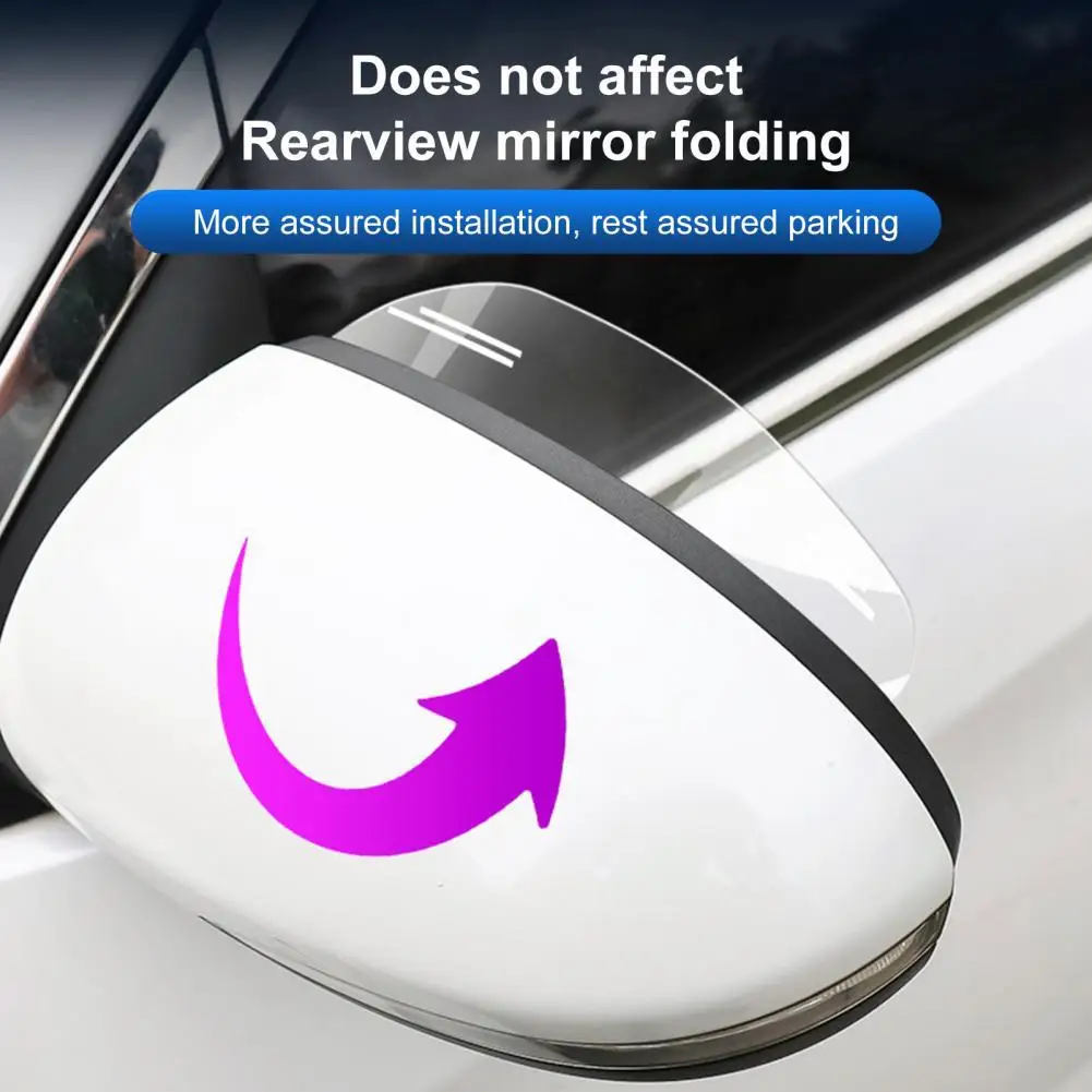 

Sturdy 1 Pair Practical Scratch-proof Car Rearview Mirror Protector Anti-slip Mirror Rain Cover Waterproof for Taxi