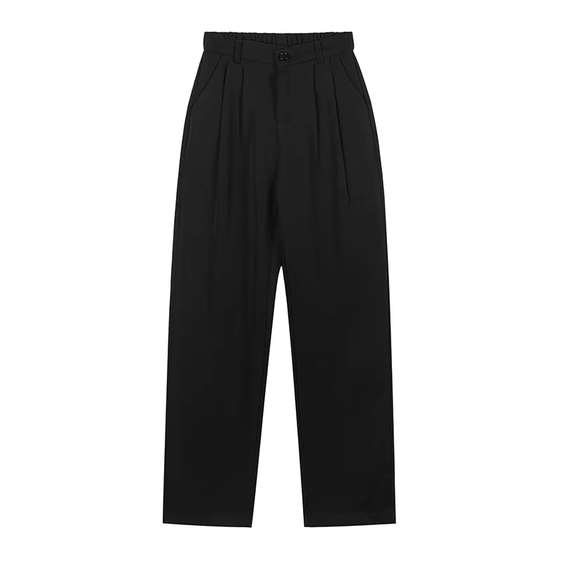 

Autumn Breathable Solid High Waist Casual Pants Wide Leg Soft Suit Pants Comfortable Gifts for Women K2
