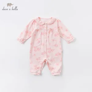 Dave bellaDBH14450 комбинезон для новорожденных девочек с цветочным принтом и бантом, 1 шт.