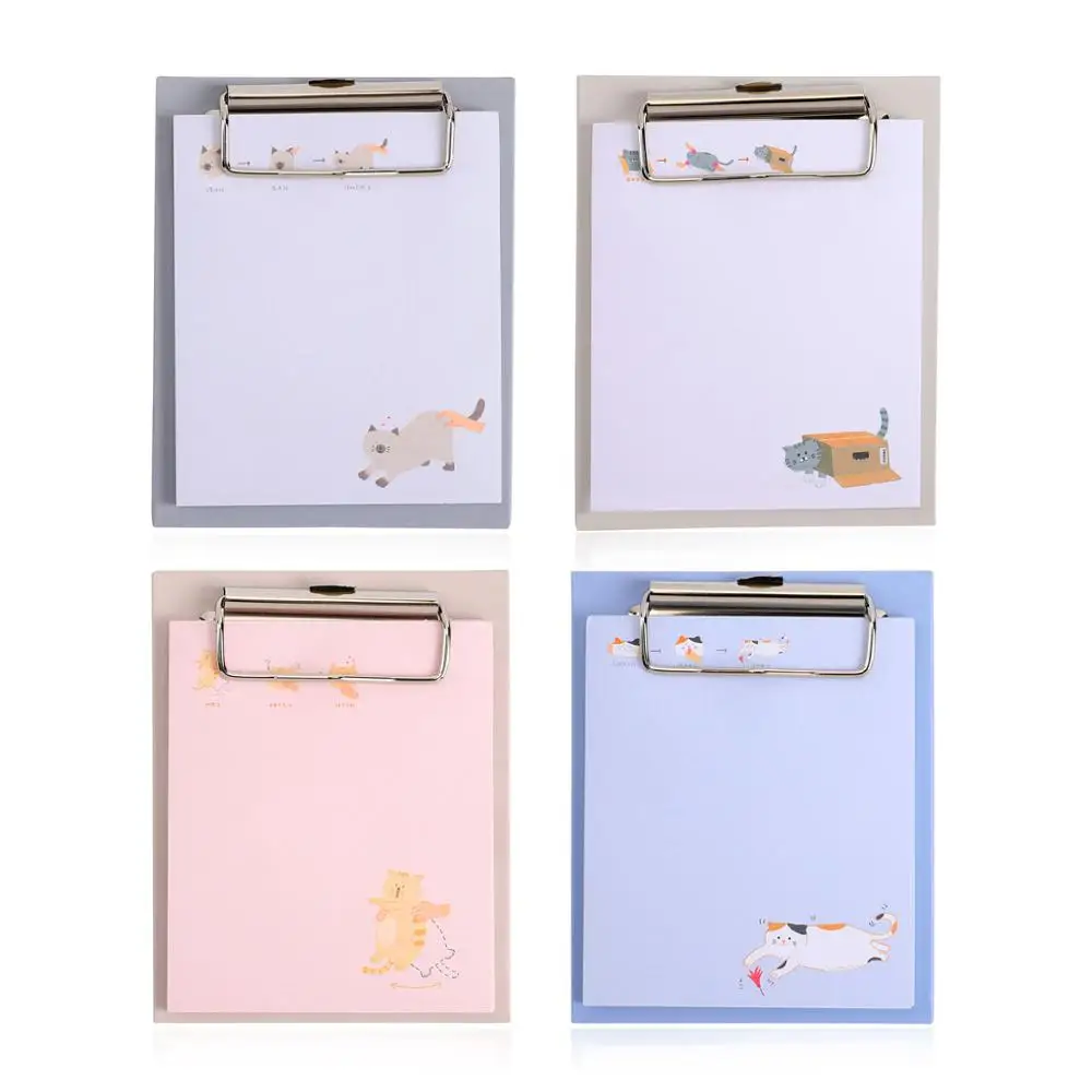 JIANWU Van Gogh Board Clip Sticky Note Clipboard Memo Pads Fruit Notebook Printed Kawaii note pad clip School Office Supplies - Цвет: 1pc random dongwu