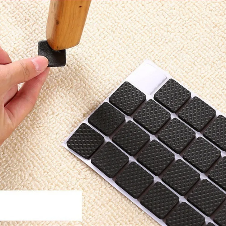 30 squares Коврик для ног на стул, коврик для ног на стол, угловая мебельная ножка для дивана, бесшумная, износостойкая, противоскользящая, Защитная крышка для ног на табурет - Цвет: 30 squares