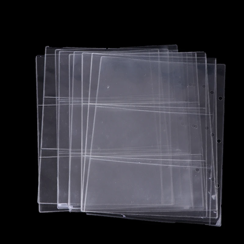 Держатель для банкнот 10 шт. защитный лист с 3 отделениями сбора бумаги альбома ПВХ