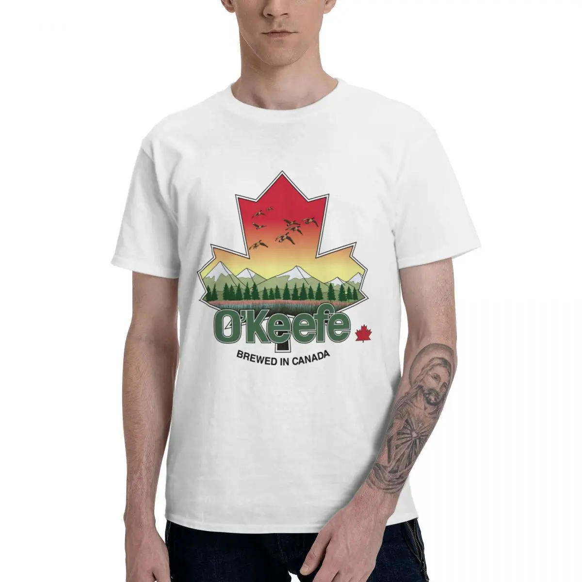 

O'Keefe Brewery - Brewed In Canada T-Shirt Pure Cotton Crewneck Men's T Shirts Short Sleeve Oversized Novelty Tee Clothes Summer