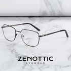Квадратные очки ZENOTTIC Оправа очков из титанового сплава для мужчин, оправа для рецептурных очков ПРИ близорукости, в деловом стиле, корейские оптические очки