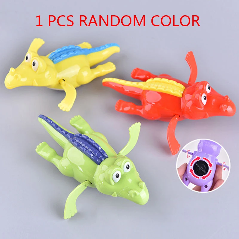 1 PCS RANDOM COLOR Детские водяные Мультяшные милые игрушки морские животные Черепаха утка классический младенец плавать черепаха раненный заводные на цепочке дети пляж ванны игрушки - Цвет: 1 PCS RANDOM COLOR