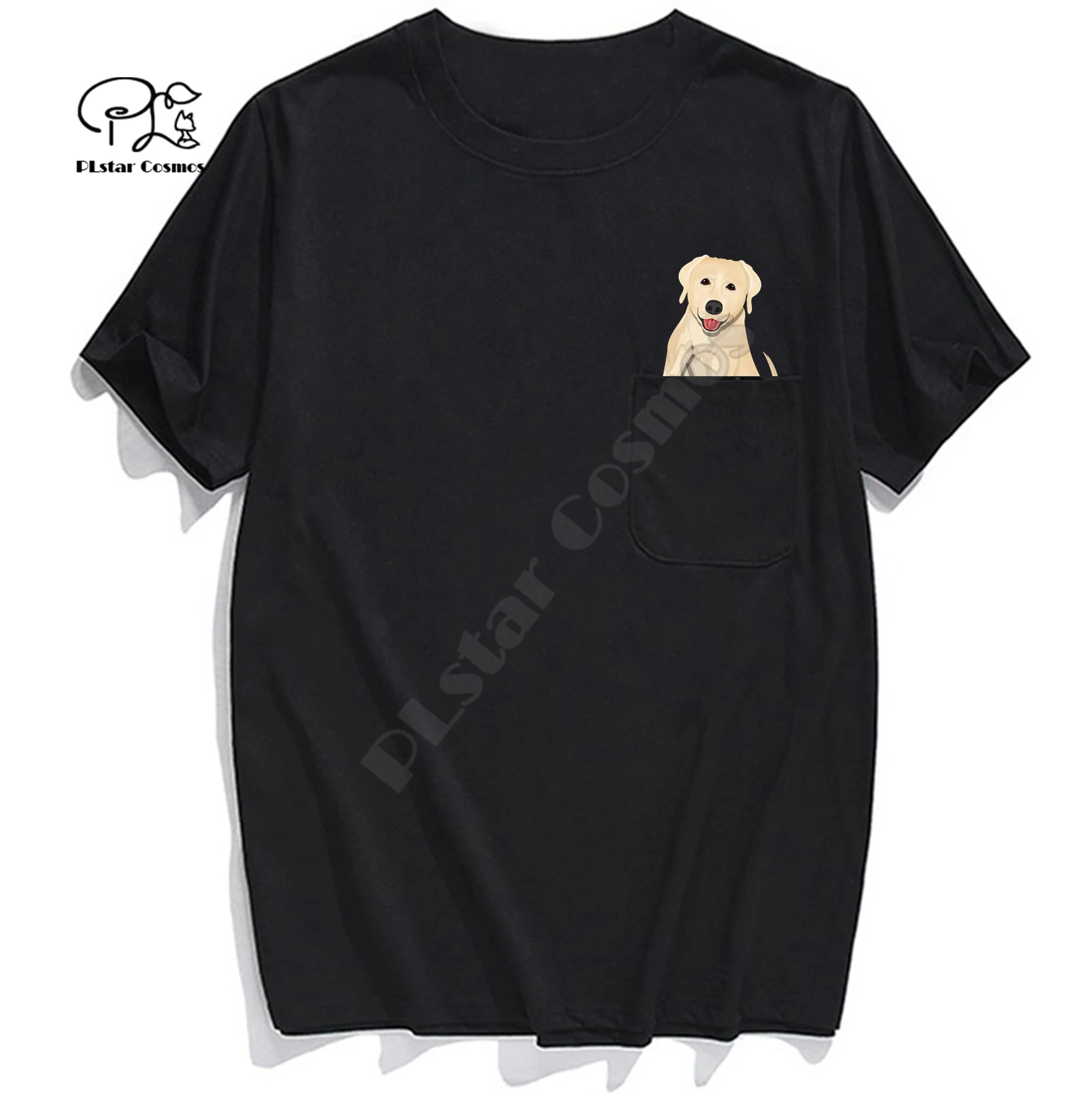 Футболка модная брендовая летняя с карманами забавная принтом собаки мужские и