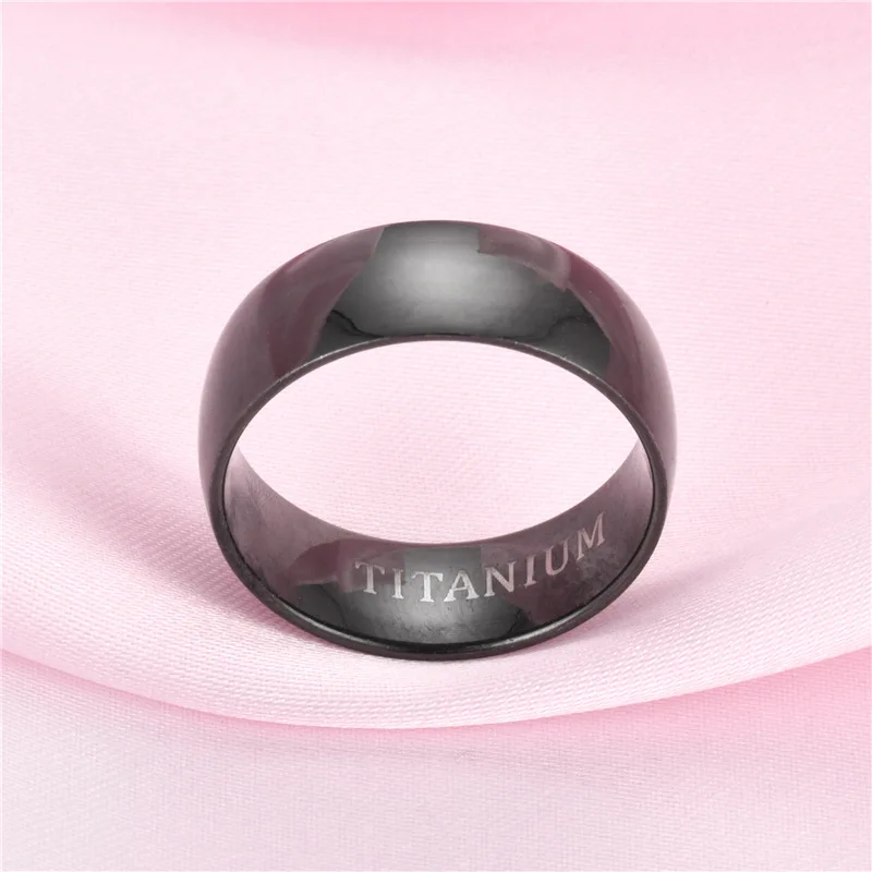 

Noble Matte Titanium Black Stylish Atmosphere Ring Lovely Simple Gift Temperament Personality Stylish Women Ring