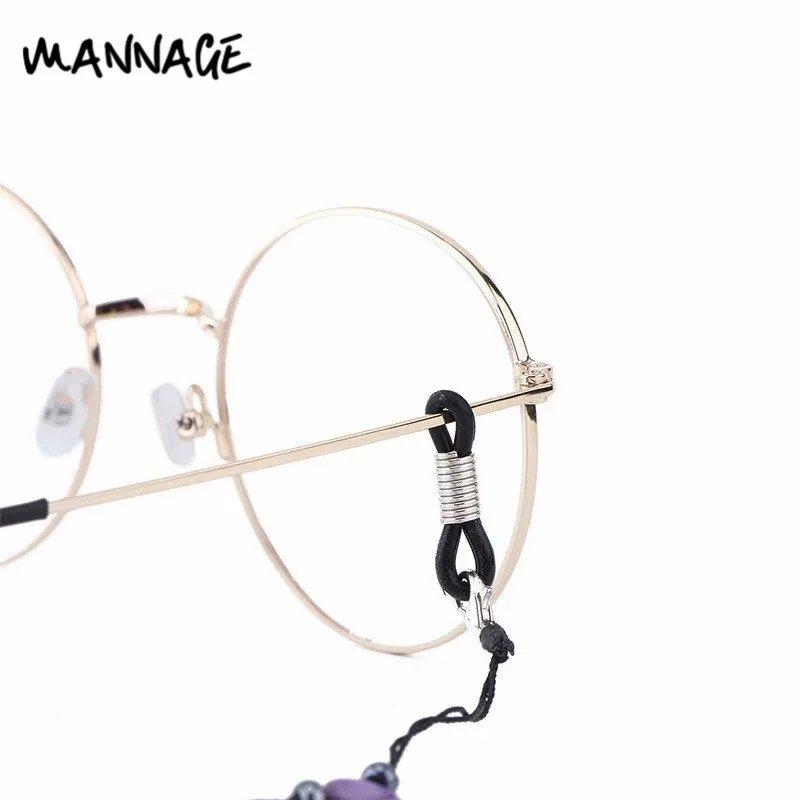 Модная цепочка для очков декоративные ремешки с цветными бусинами нескользящие