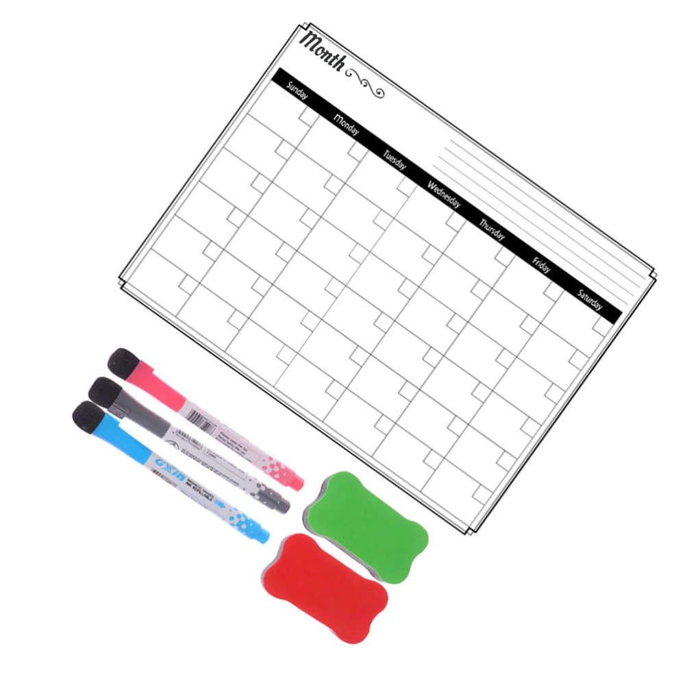 

Erasable Magnetic Plan Paste Weekly Planner Schedule Sticker Message Board for Home Shop Refrigerator (Horizontal plate 8 month