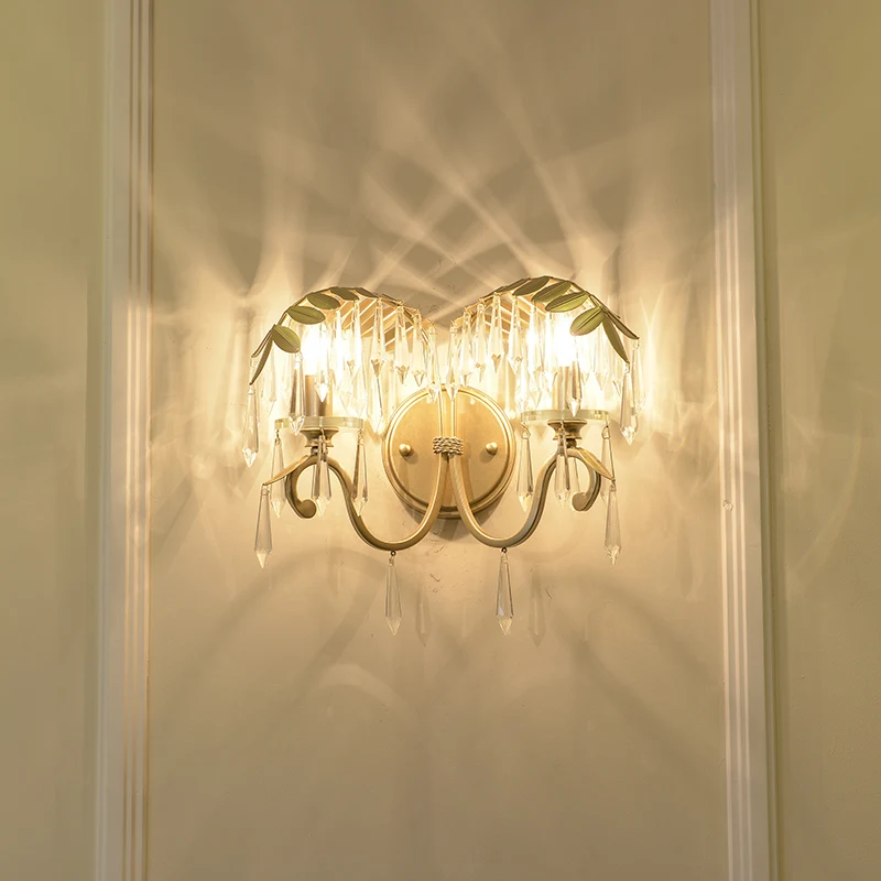 Хрустальная настенная лампа американский светильник для гостиной спальни