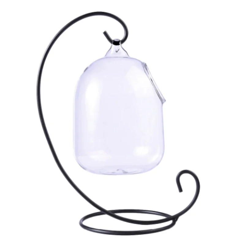 Hanging Fish Tank Creative Vase Glass Transparent Goldfish Bowl for Home Decoration with Bracket | Дом и сад