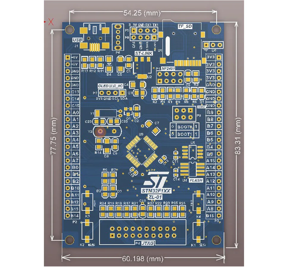 Макетная плата STM32f103C8T6 STM32 Discovery Arm Cortex M3 MCU LQFP48 контактный чип основная с USB кабелем