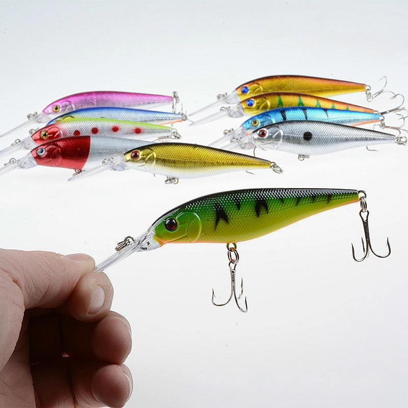 Приманка для рыбалки 11 см/10 г искусственная жесткая рыбалка с 2 тройными крючками