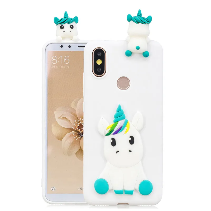 3D силиконовый чехол Kawaii Panda Unicorn Для Funda Xiaomi Mi A3 A1 A2 Lite для Coque 8 9 10 Note 9T Pro | Мобильные