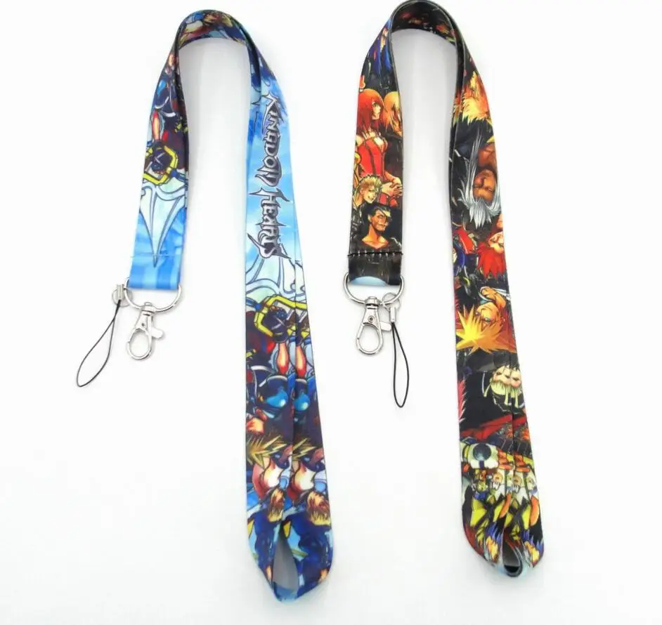 

Wholesale Lot Cartoon Kingdom Hearts Phone key chain Neck Strap Keys Camera ID Card Lanyard Free Shipping P077