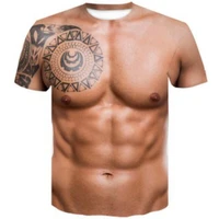 camiseta de hombre estampado muscular 3d para hombre y mujer camiseta manga corta con cuello redondo informal