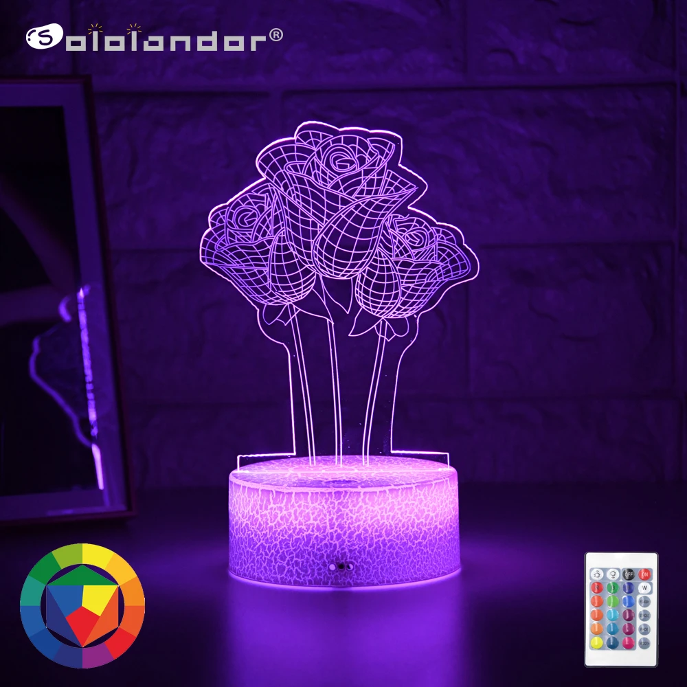 

Новейший детский ночник 3D светодиодный ночсветильник креативный Настольный прикроватный светильник романтический светильник детский для...