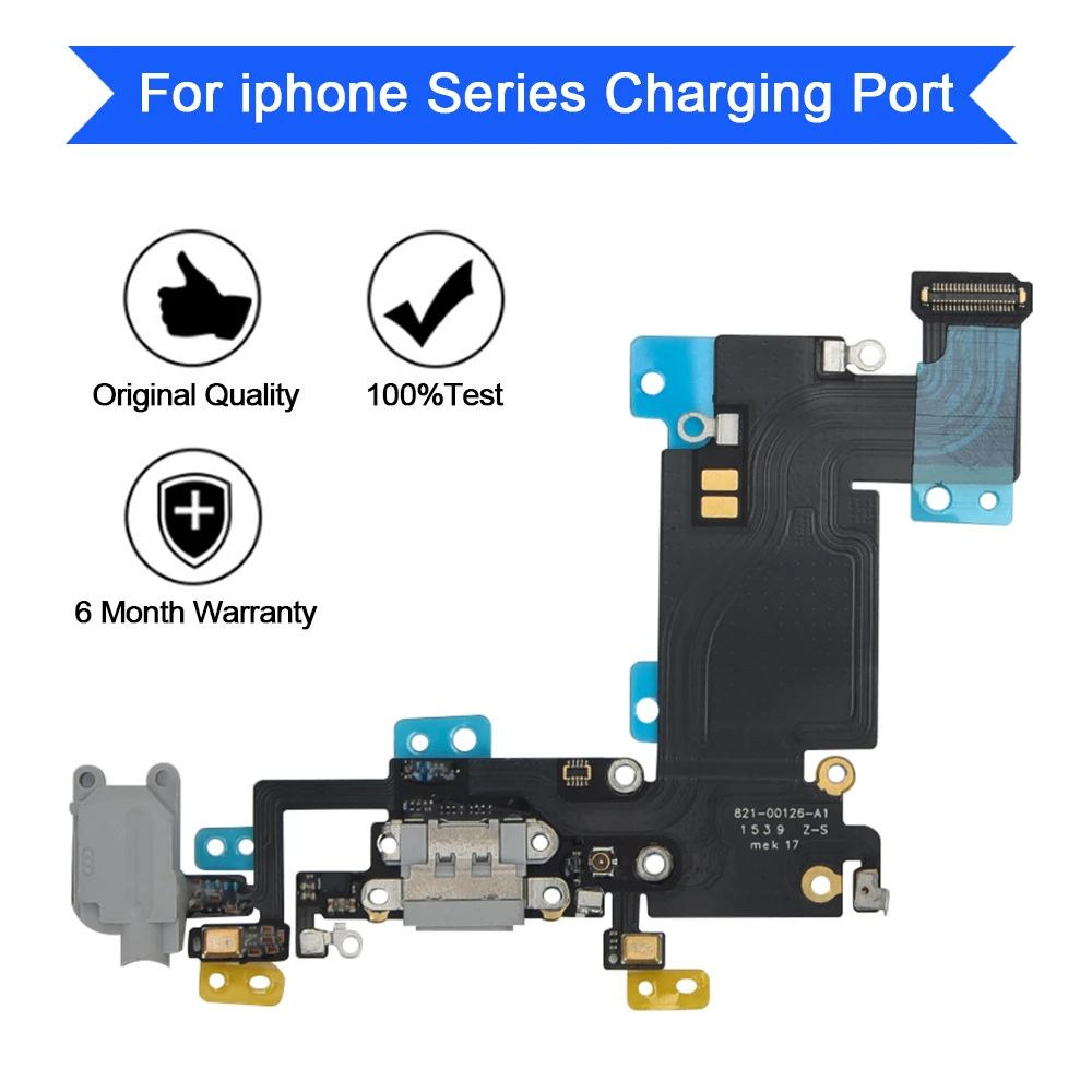 AAA + 100% высококачественный USB разъем для зарядного устройства iPhone XS Max X XR 8 7 6s 6 Plus