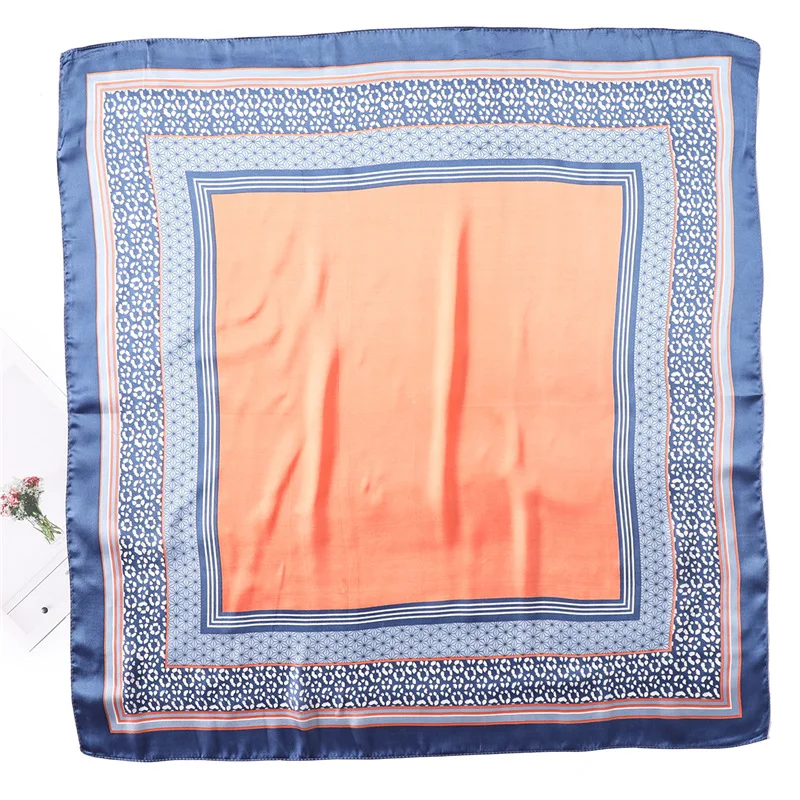 

2020 luxury women scarf small size office hair neck and head silk scarves square lady bandana foulard handbag ribbon