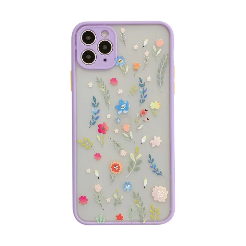 

Luxury 3D Relief Flower Case For Iphone 11 12promax Bumper Phone Case Silicone For Iphone X XR XS Max 7 8 Soft Shell