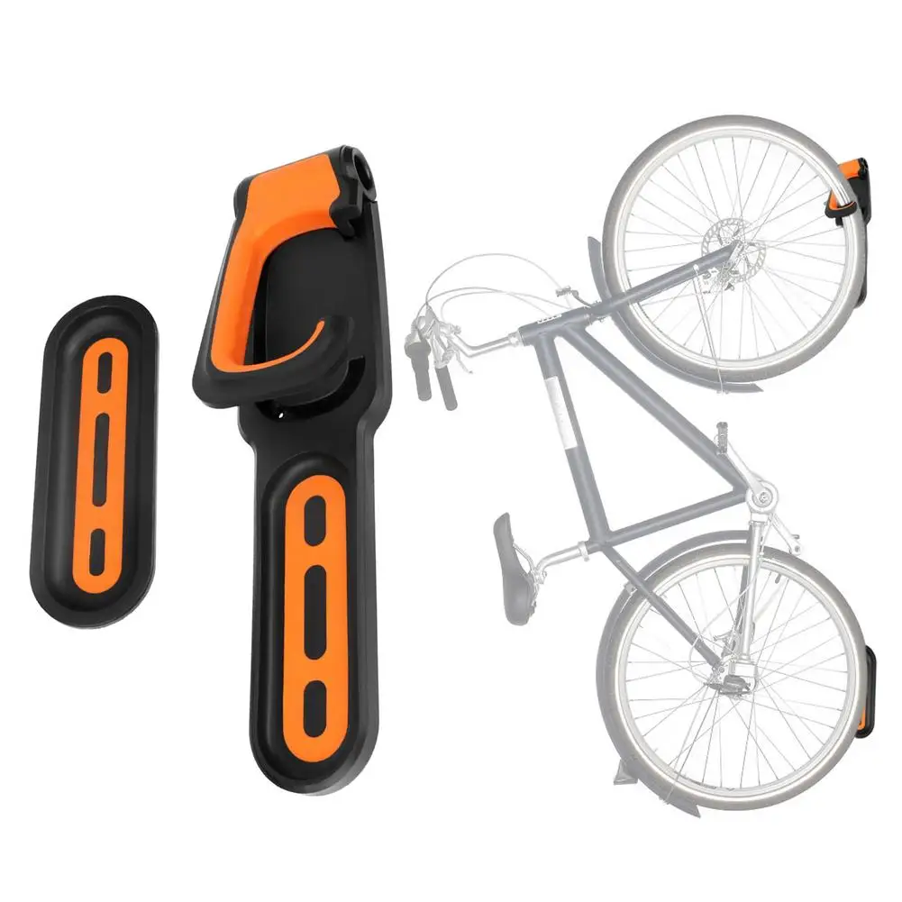 

Велосипедная стойка высокого качества с гладким слоем и резиновым крючком, компактная Подставка для хранения с нагрузкой для гаражей