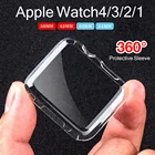 Защита экрана для Apple Watch 6 Чехол 44 мм 40 мм полный бампер из ТПУ чехол для Iwatch 42 мм 38 мм аксессуары для iwatch series 5 4 3 2 1