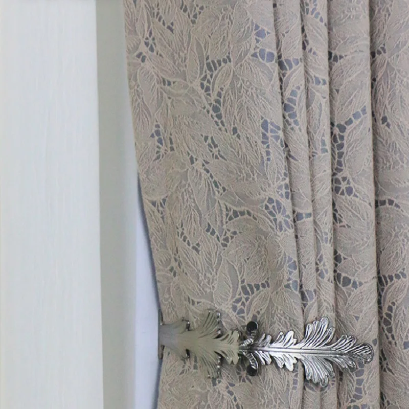 

Modern Minimalist Curtain Nordic Hollow Carved Lace Cotton and Linen Jacquard High Shading Curtains for Living Room Bedroom
