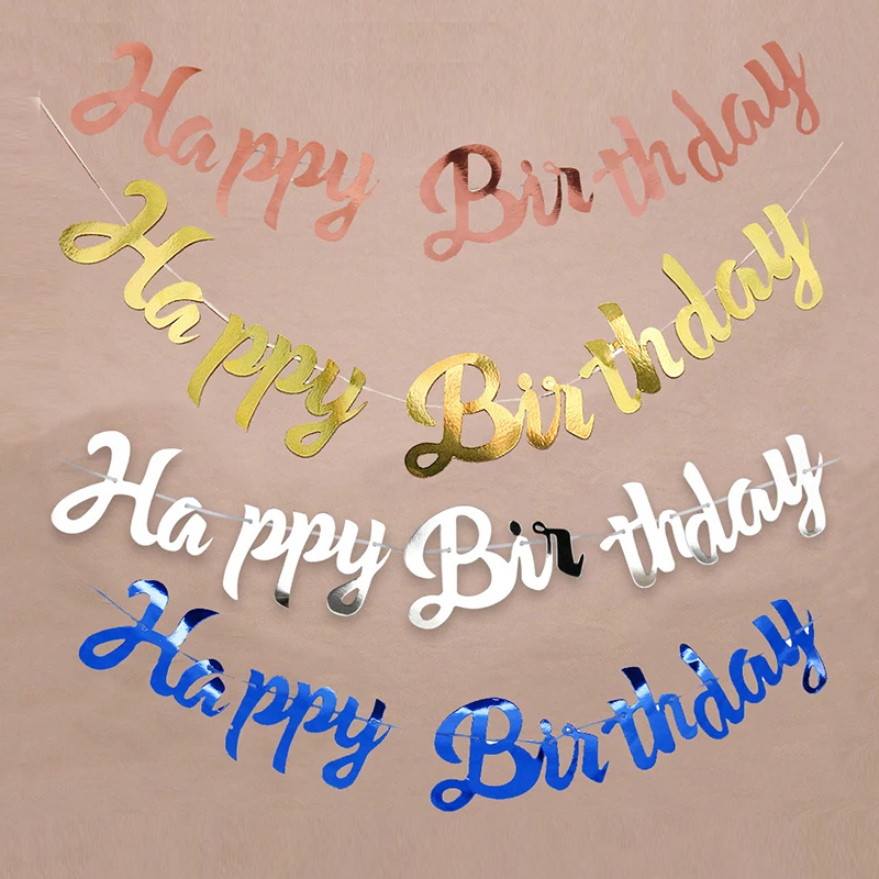 Баннер на день рождения флажки подвесные гирлянда декор для вечеринки баннер