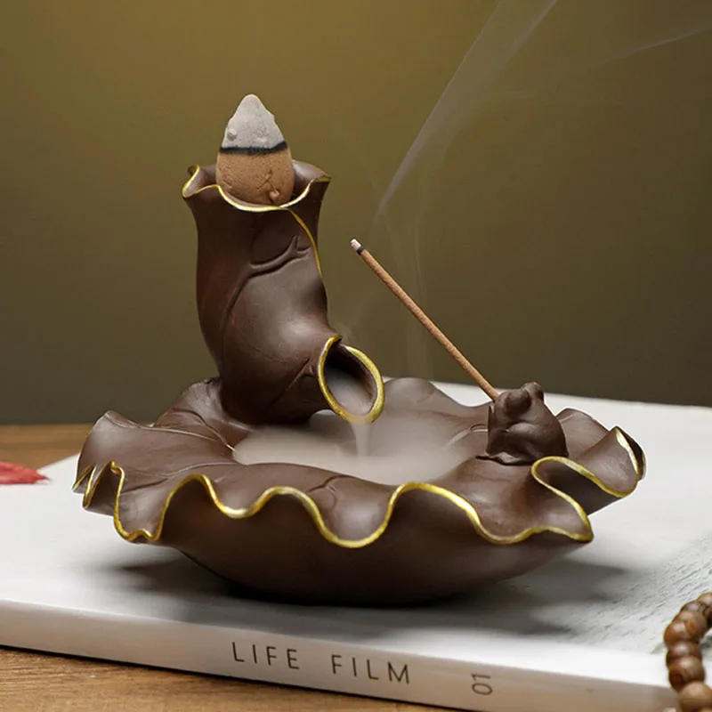 Ароматическая курильница для дома подставка благовоний из сандалового дерева