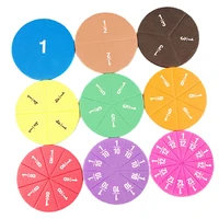 circular fractions counting eva toys children math operation learning toy age 3