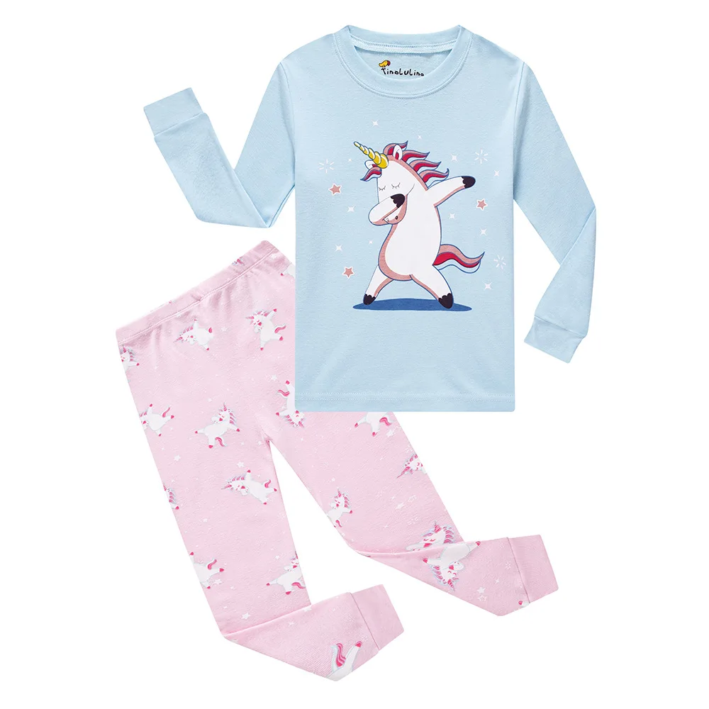 

Pajama Set New Sleeve Cotton High Quality Unicorn Pijamas Girls Pajamas Sets Kids Pyjamas Unicorn Pajama for Girls 2-8Years