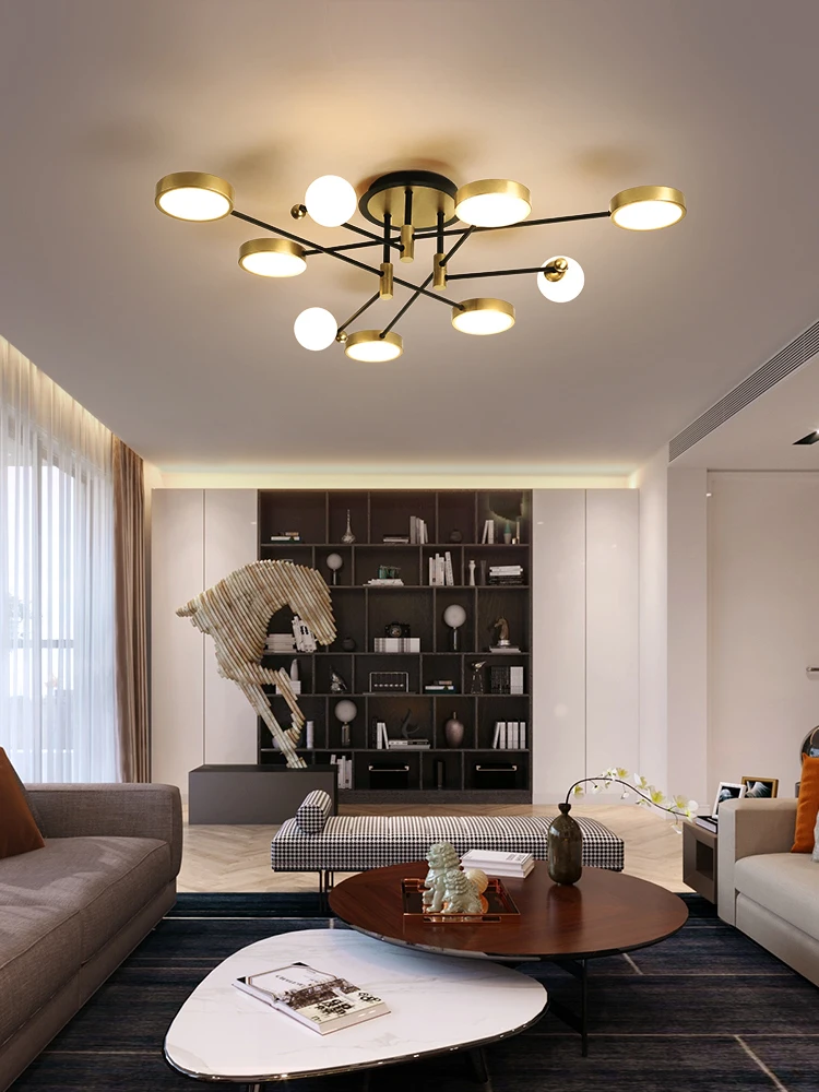 

Black Gold Living Room Bedroom Study Ceiling Lamp