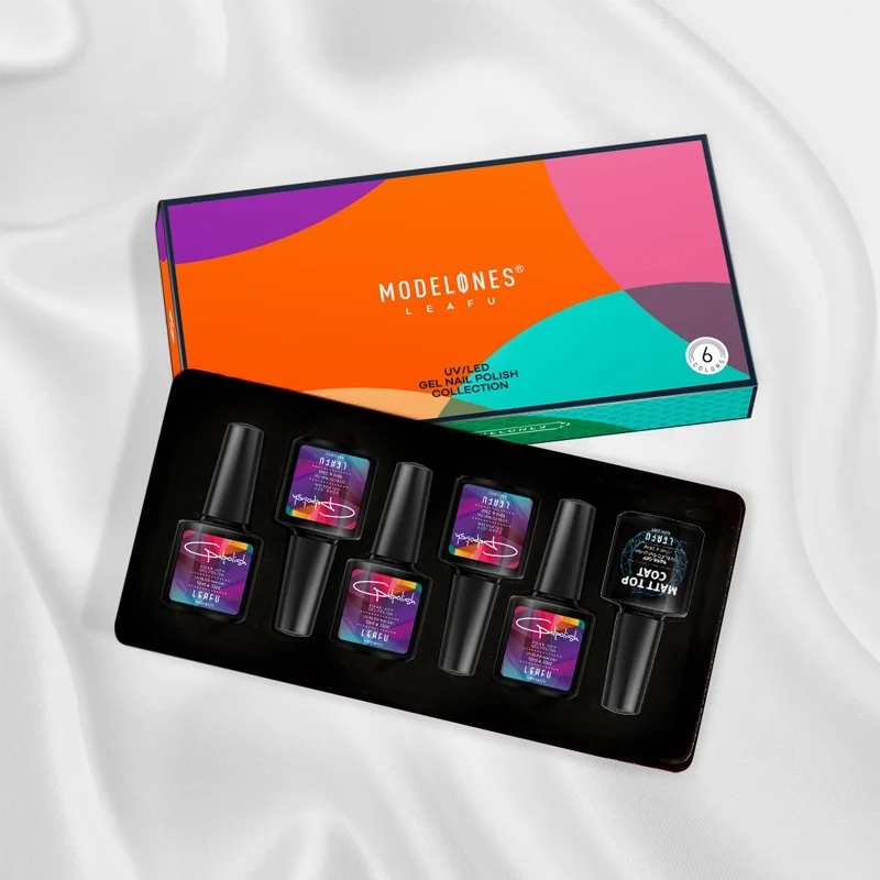 Modelones 6 шт./лот матовый лаки для ногтей гель лак комплект Фиолетовый Цвет эффект Led