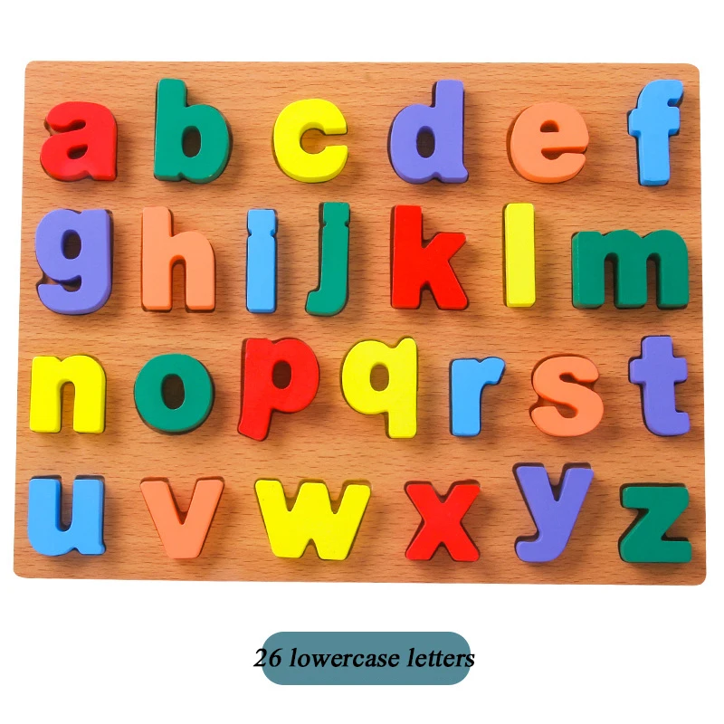 Головоломка Монтессори Алфавит Форма буквы Когнитивная доска ребенок детский