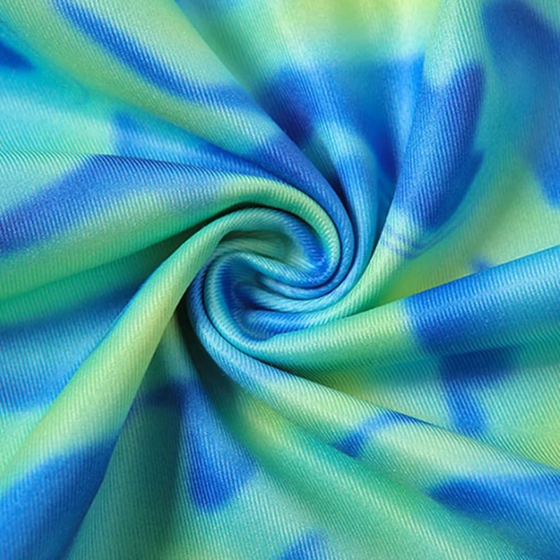 

Women Sexy 2 Piece Tie-Dye Bikini Set Halter String Swimsuit Low Waist Side Tie Thong Bathing Suit with Drawstring Stacked Beach