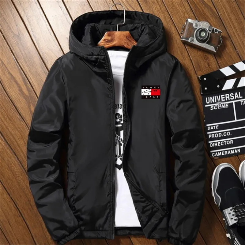 

2021Autumn Men Jackets New Fashion Brand Pilot Jacket Men Casual zipper Windbreaker Thin section Hooded Men Clothing