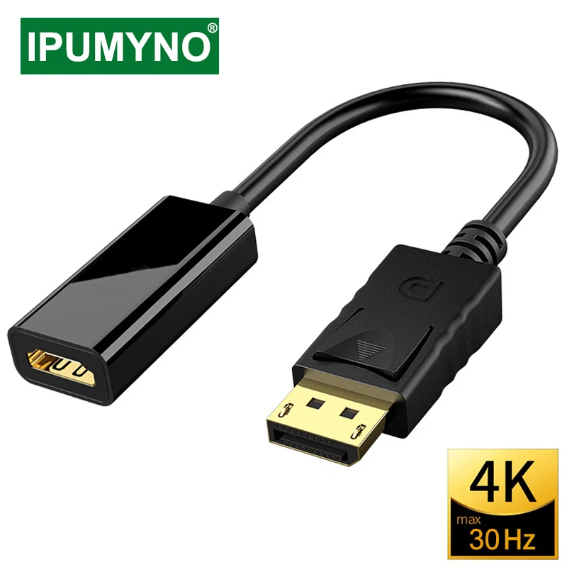 DP To HDMI-Compatible Cable 4K Male Female PC DisplayPort Mini Projector TV Projetor Monitor Television 1.4 For Hp Laptop | Электроника