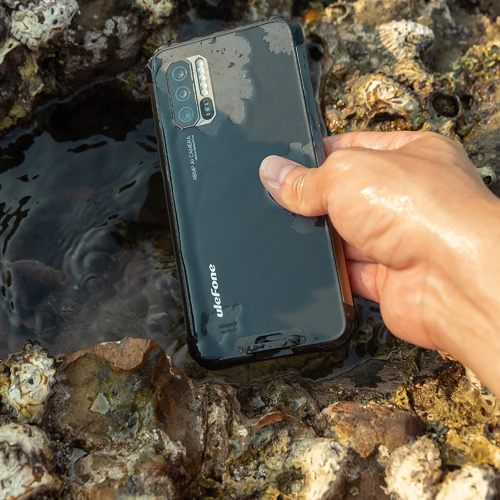 Глобальная группа 48MP Тройная камера Ulefone Armor 7 Finfgerprint ID And Face Unlock 6,3 ''Android 9,0 телефон 128GB 8GB NFC 5500mAh
