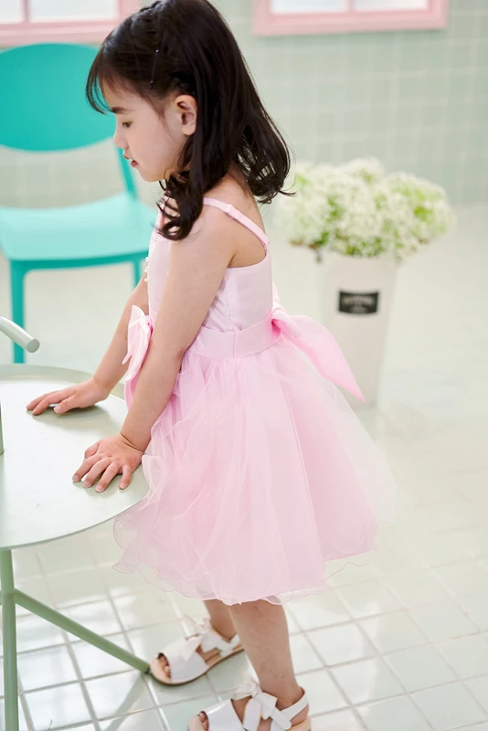 Модное Вечернее платье для девочек розовое свадебное на день рождения летняя