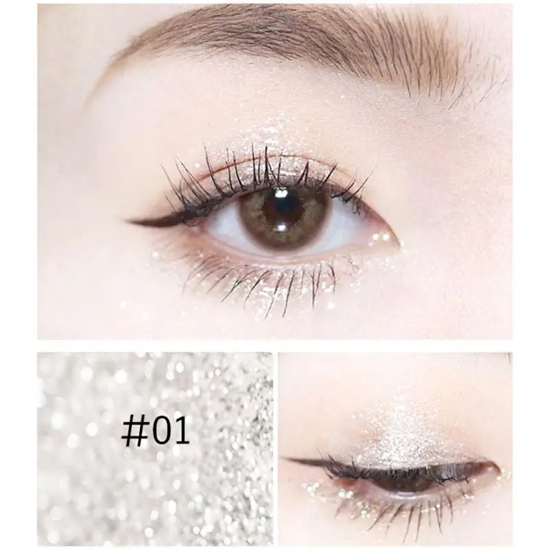 Новинка жидкие тени для век серебристого розового и золотого цвета блестящие