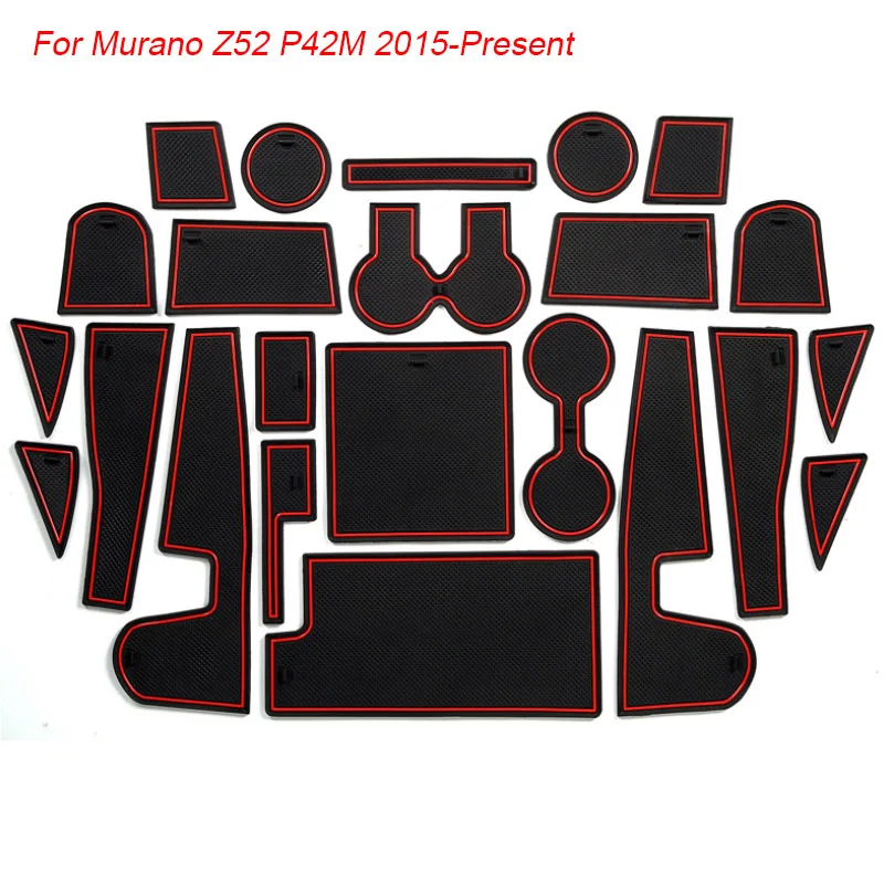 23 шт. Автомобильный стиль для Nissan Kicks Murano Z52 2015-2020 Латексный коврик для окошек ворот интерьера. Нескользящий пылезащитный аксессуар.